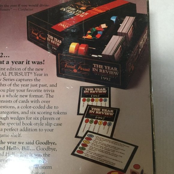 NEW Parker Brothers Classic 1992 Triva Pursuit The Year in Review Game Sealed - Picture 4 of 6